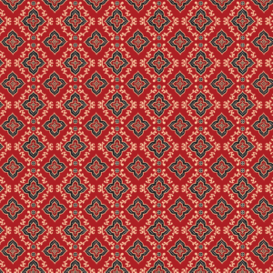 Red Ajrak-Inspired Wrapping Paper